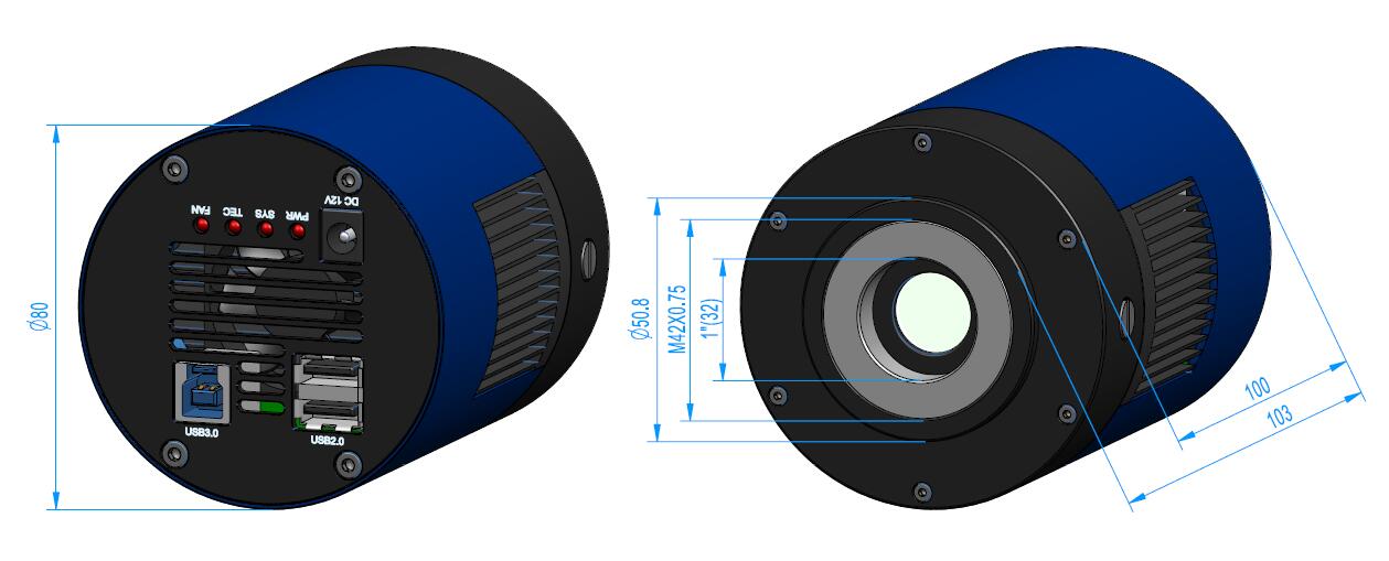 MTR3CMOS Camera Dimension